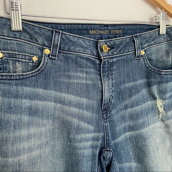 MICHAEL KORS Distressed Mid-rise Dillon Relaxed Jeans - Picture 4 of 10